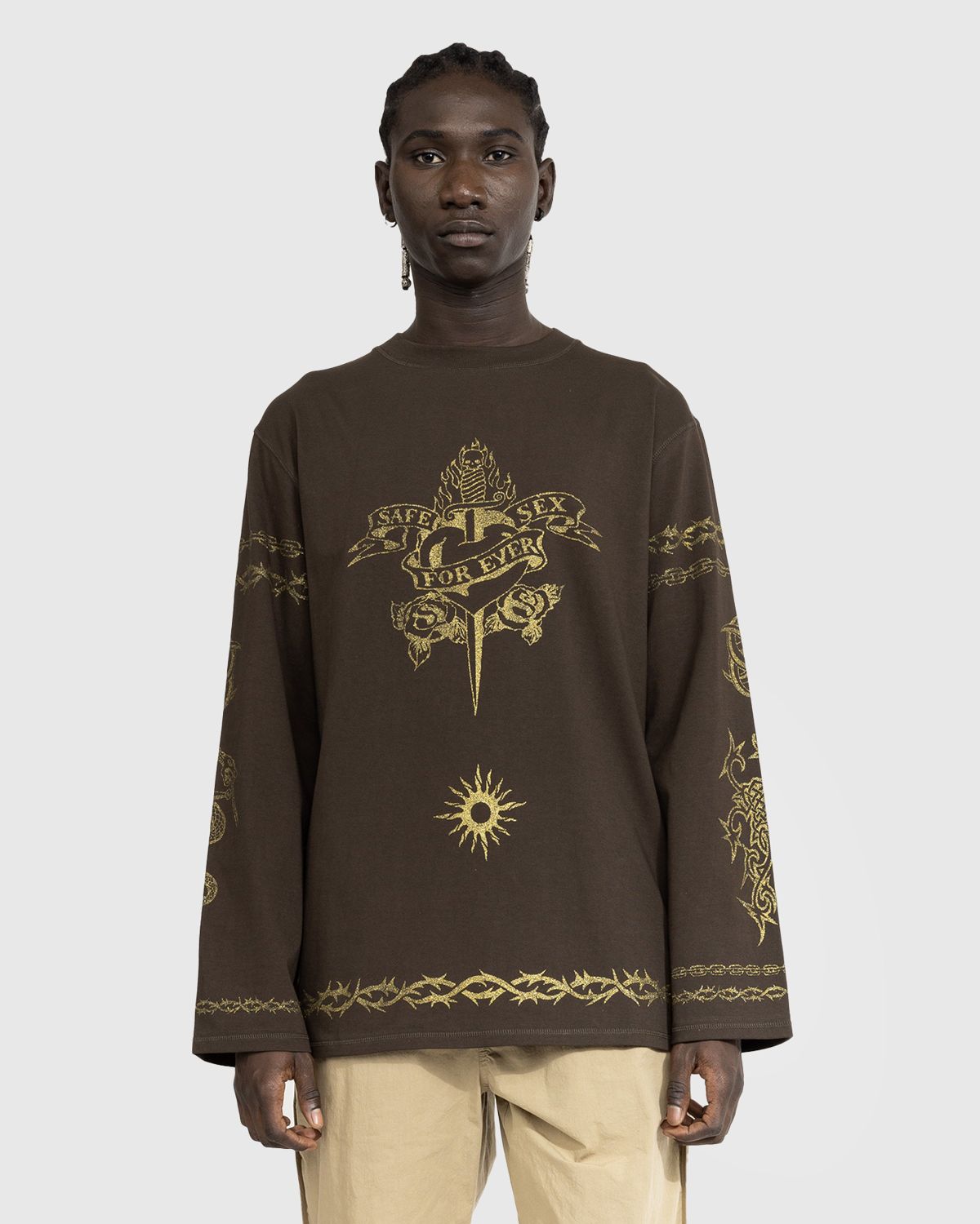 Jean Paul Gaultier – Tattoo Safe Sex Sweatshirt Dark Brown